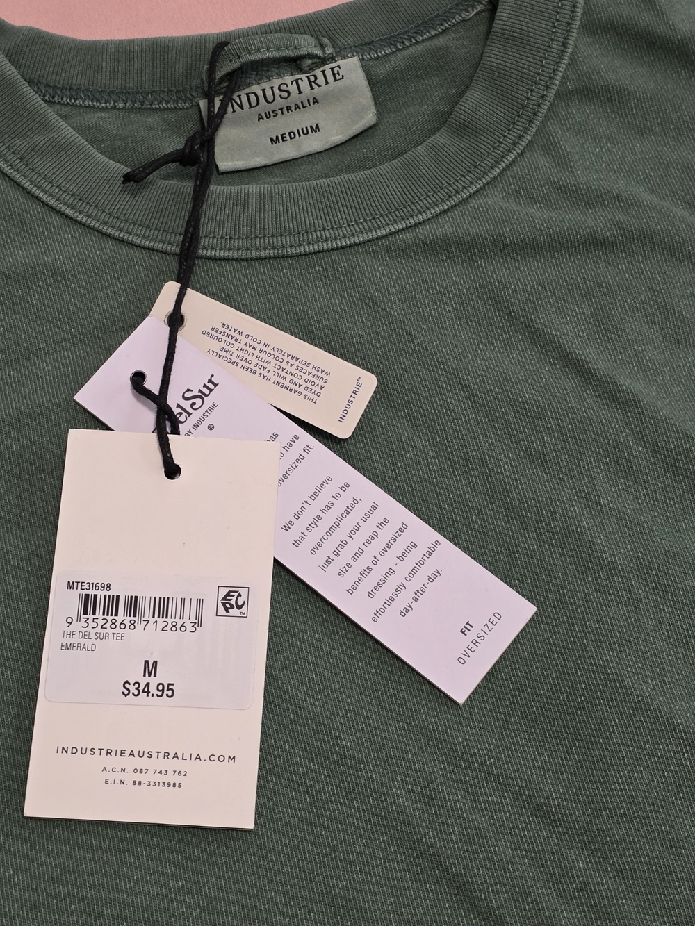 Industrie Clothing Emerald Green Crewneck Tee View 4